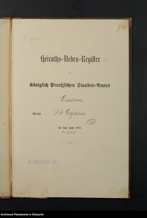 image.from.unit.number "Heiraths-Neben-Register Nr 1 - 11"