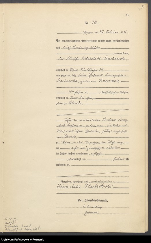 Obraz 9 z jednostki "Księga miejscowa zgonów tom II [Rejestr główny zgonów]"