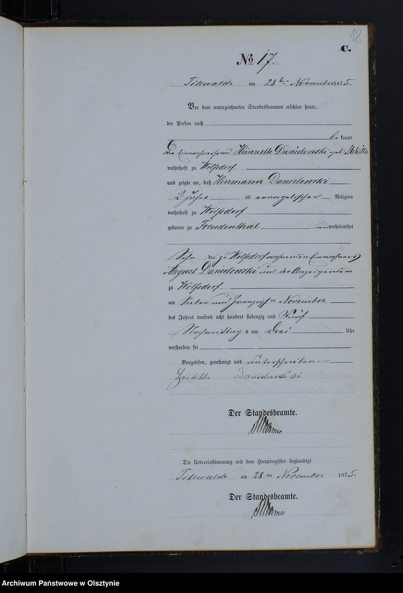 image.from.unit.number "Sterbe-Neben-Register Nr 1 - 19"
