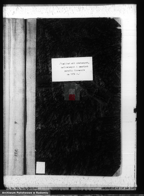 image.from.unit.number "[Duplikat akt urodzonych, zaślubionych i zmarłych parafii Głowaczów na 1876 r.]"