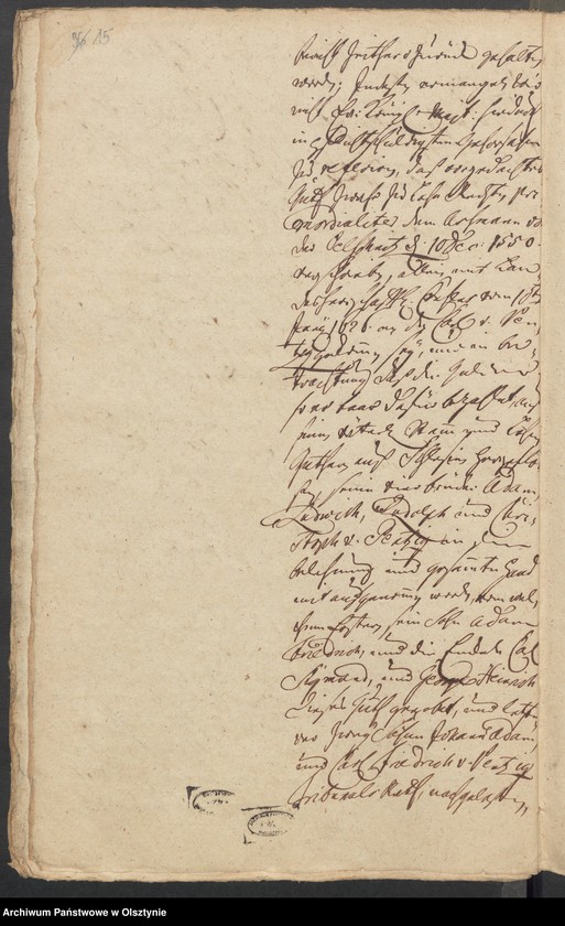 image.from.unit.number "In S. [Sachen] George Wilhelm von Schierstaedt auff Schildeck [Szyldak] wegen des Güttchens Gugenfeldt [Smolonek]"