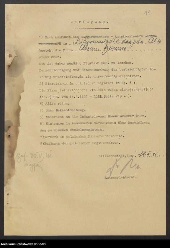 Obraz 13 z jednostki "Abram Brenner- sprzedaż towarów manufakturowych"