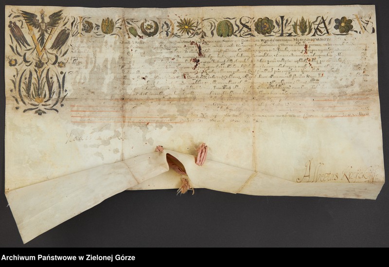 Obraz z jednostki "Władysław IV z Bożej Łaski Król Polski, Wielki Książę Litew. Rus. Prus. Mazow. [...] za zasługi szlachcicowi Janowi Szlichtinkowi pozwala"