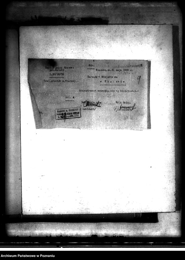 Obraz 13 z jednostki "Regulacja hipoteczna scalonych gruntów miasta Kłodawa powiatu kaliskiego"