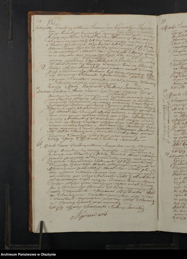image.from.unit.number "Akta Urodzenia, Zeyscia y Małżeństw Gminy Janowskiey Powiatu Przasnyskiego Gubernij Płockiey 1839"