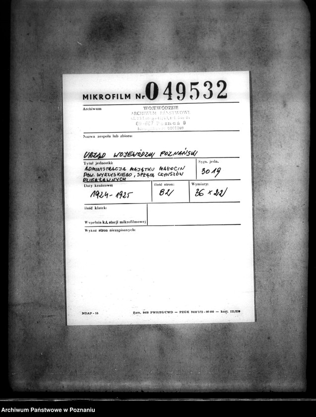 Obraz 2 z jednostki "Administracja majątku Małocin powiatu wyrzyskiego spłata czynszów dzierżawnych"