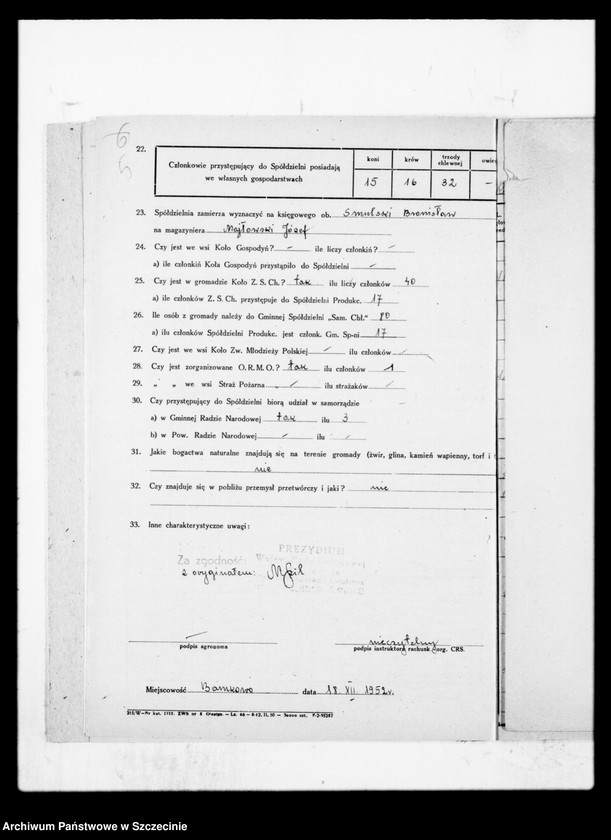 image.from.unit.number "Rolniczy Zespół Spółdzielczy im. T. Kościuszki z siedzibą w Barnkowie powiat Chojna - organizacja"