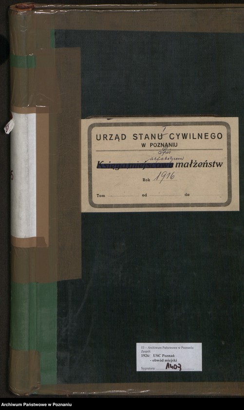 Obraz 2 z jednostki "Spis alfabetyczny małżeństw za 1916"