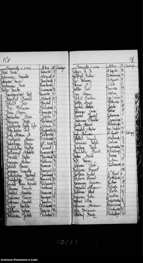 Obraz 17 z jednostki "Mieszkańcy m. Łodzi zapisani w "Kimche""