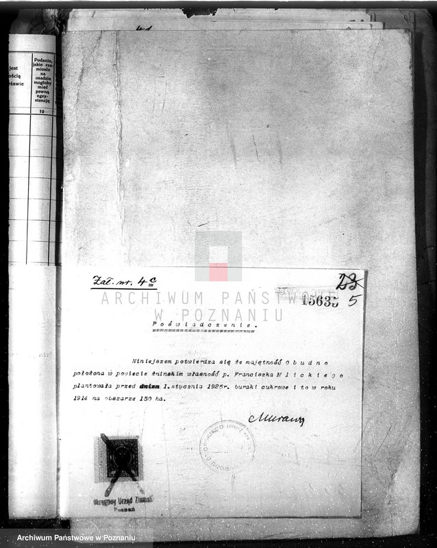 Obraz 20 z jednostki "Majątek Obudno powiatu żnińskiego wyłączenie z art.4/5 ustawy o wykonaniu reformy rolnej"