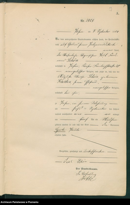 Obraz 10 z jednostki "Księga miejscowa urodzeń tom VII"