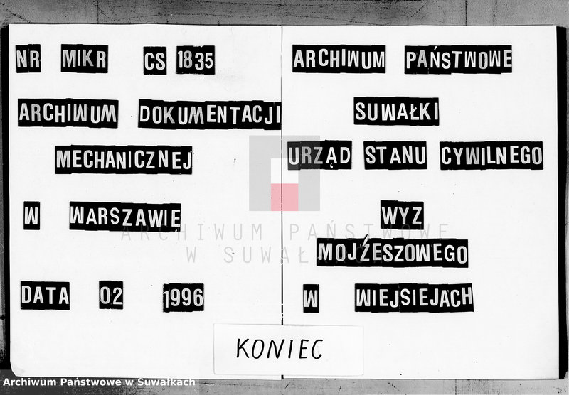 image.from.unit.number "Dokumenty k dublikatu o brakosočetavšichsja za 1907 g. Vejsejskogo Božničnogo Okruga"