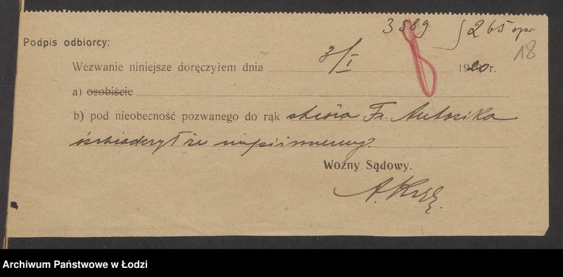 Obraz 20 z jednostki "Kwaśner i Lindenfeld - prowadzenie przędzalni zarobkowej"