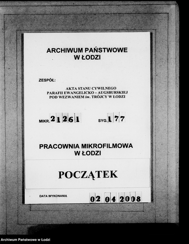 Obraz 1 z jednostki "Akta urodzeń"