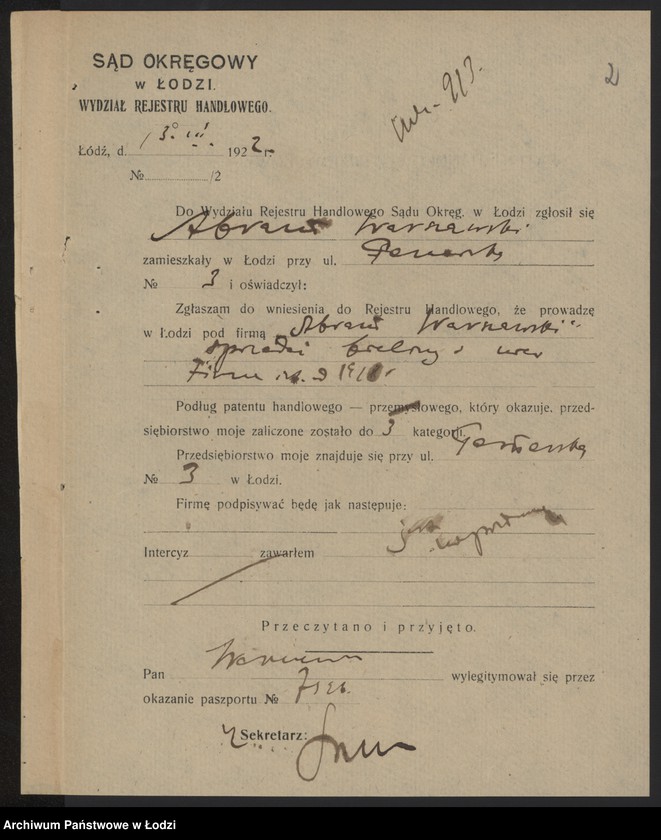 Obraz 4 z jednostki "Abram Warszawski- sprzedaz bielizny i nici"