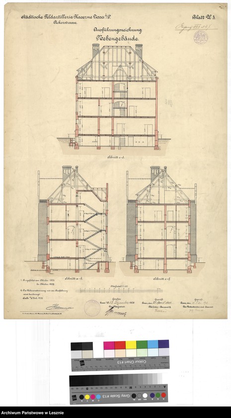 Obraz 16 z jednostki "Leszno miasto. Dokumentacja projektowa - Koszary Artylerii Polowej ul. Racławicka, tom III."