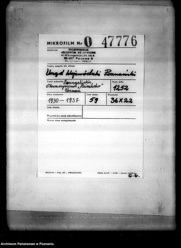 Obraz 2 z jednostki "Ewangelickie Stowarzyszenie,,Heinkehr" Poznań"