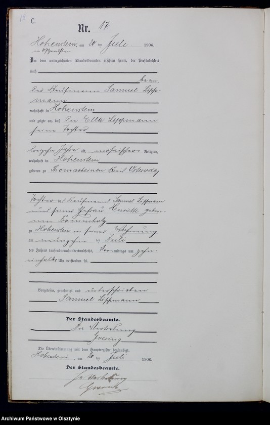 image.from.unit.number "Sterbe-Neben-Register Nr 1 - 38"