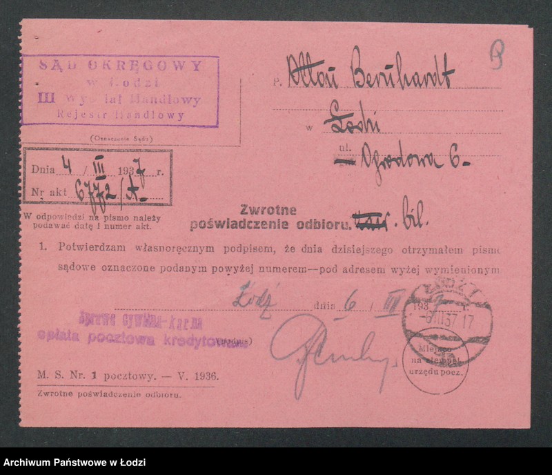 image.from.unit.number "Otton Bernhard – zakład powroźniczy oraz sprzedaż sznurków i linek"