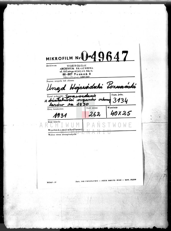 Obraz 2 z jednostki "Sprawozdanie z działalności organów ochrony lasów za 1930"