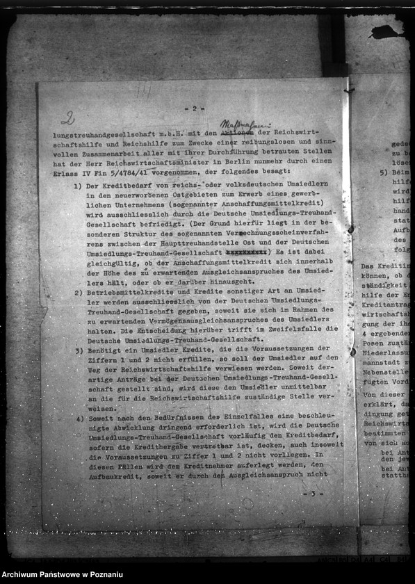 Obraz 6 z jednostki "Kredyty dla przesiedleńców z Rzeszy i miejscowych Niemców"
