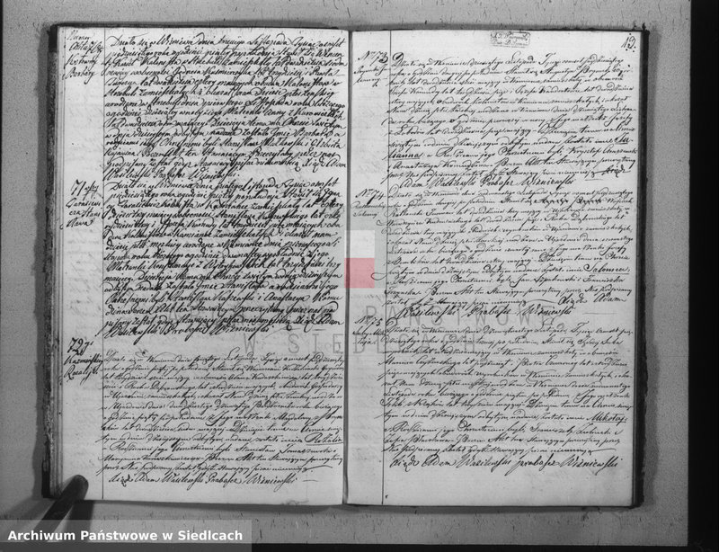 Obraz 16 z jednostki "[Akta urodzeń, małżeństw, zgonów]"