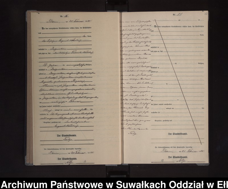image.from.unit.number "Sterbe-Neben-Register des Königlichen Preussischen Standes-Amtes Orlen Kreis Loetzen"