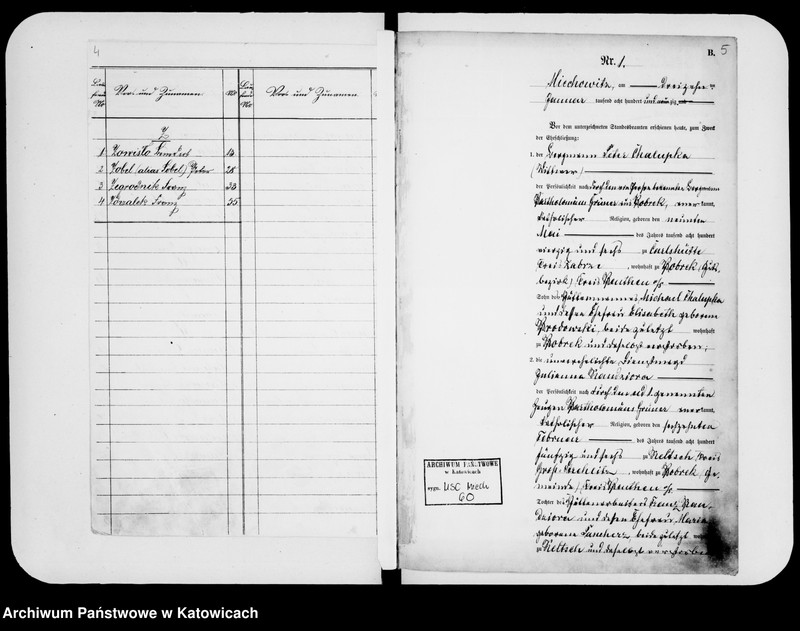 image.from.unit.number "Księga małżeństw za rok 1890 [nr 1 - 112]"