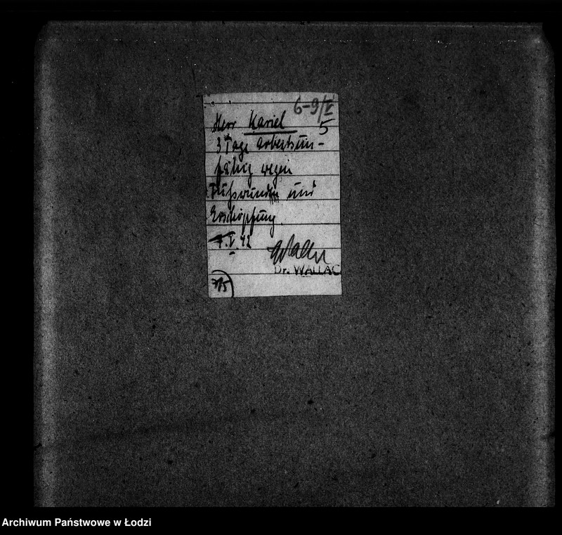 Obraz 8 z jednostki "Elektrische Strassenbahn [Zasiłki chorobowe dla pracowników wydziału, zaświadczenia lekarskie, listy pracowników]"