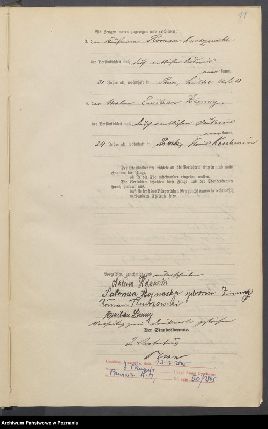 Obraz 13 z jednostki "Księga miejscowa małżeństw tom V [Rejestr główny małżeństw]"