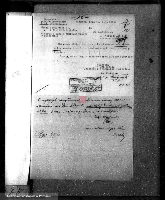 Obraz 16 z jednostki "Nadzór nad gospodarką w lasach majętności Ruchocin powiecie gnieźnieńskim"