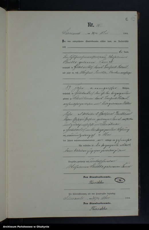 image.from.unit.number "Sterbe-Neben-Register Nr 1 - 27"