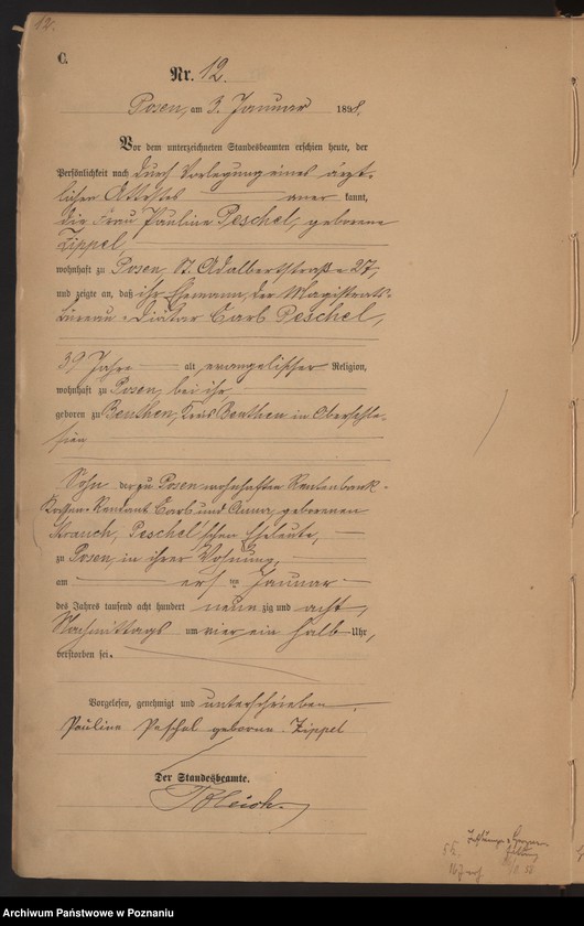 Obraz 15 z jednostki "Księga zgonów t. I"