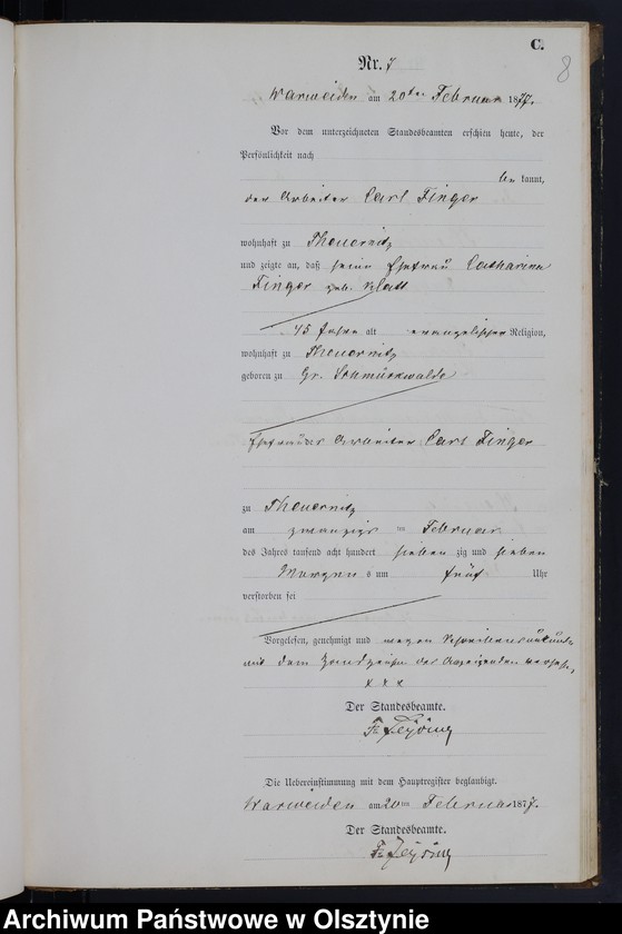 image.from.unit.number "Sterbe-Neben-Register Nr 1 - 46"