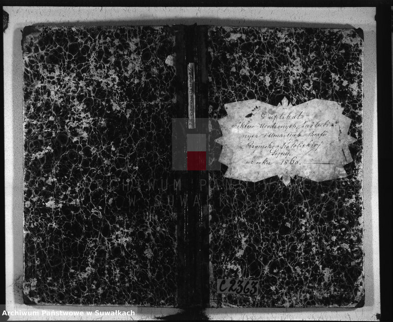 image.from.unit.number "Duplikat aktów urodzonych, zaślubionych i umarłych parafii rzymsko-katolickiej Sejny z roku 1860"