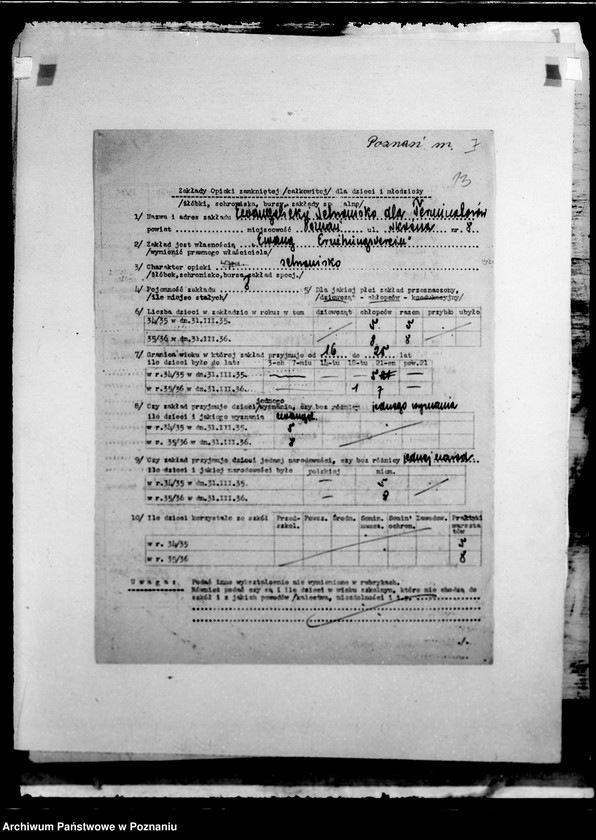 Obraz 17 z jednostki "/Wykazy burs i internatów/"