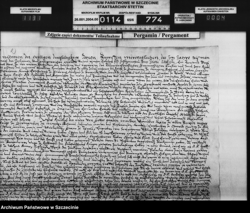 image.from.unit.number "Valentin v. Horn zu Schlatkow / Herzog Philipp Julius v. Pommern: Schuldforderung."