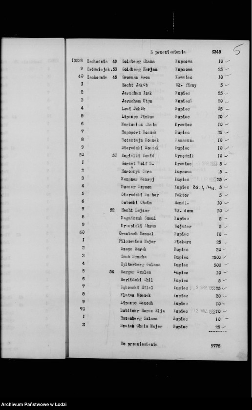 Obraz 9 z jednostki "Rejestr poborczy"