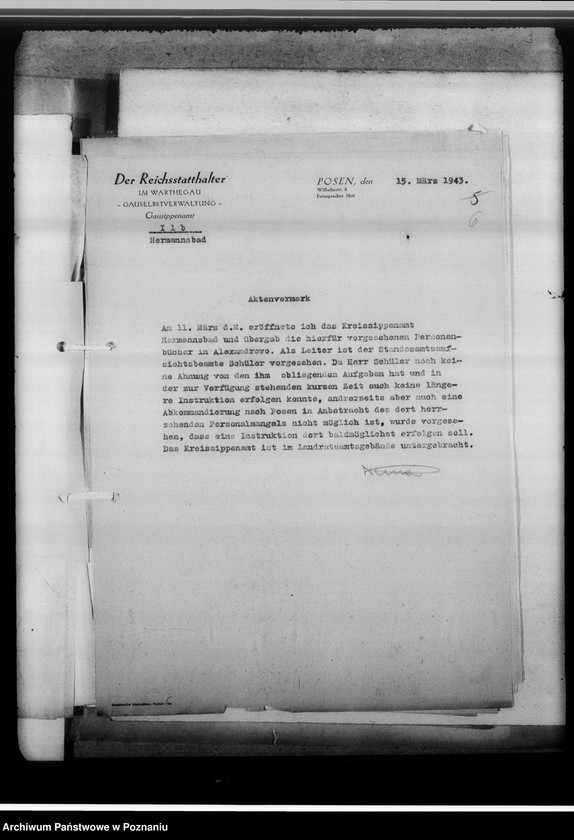 Obraz 10 z jednostki "[Korespondencja w sprawach organizacyjnych i działalności], Kreissippenamt Hermannsbad [Ciechocinek, powiat Aleksandrów Kujawski, województwo bydgoskie]"