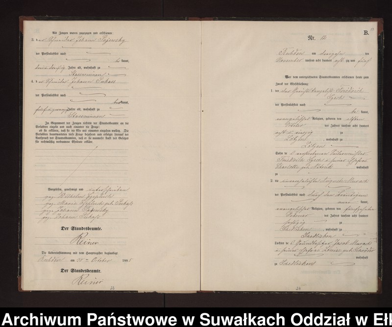 image.from.unit.number "Heiraths-Neben-Register des Preussischen Standes-Amtes Stasswinnen Kreis Loetzen"