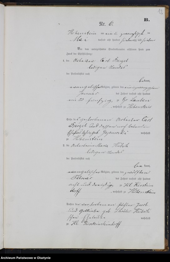 image.from.unit.number "Heiraths-Neben-Register Nr 1 - 16"