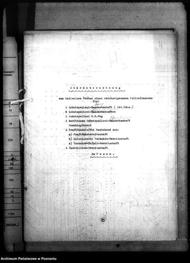 Obraz 11 z jednostki "Neubau. Schutzpolizeikaserne Posen"