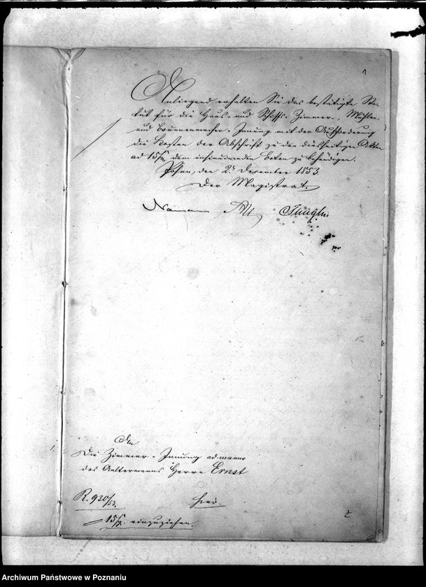 Obraz 5 z jednostki "Statut der Zimmer-Schiffbauer-Mühlenbauer- und Brunnenmacher-Innung zu Posen"