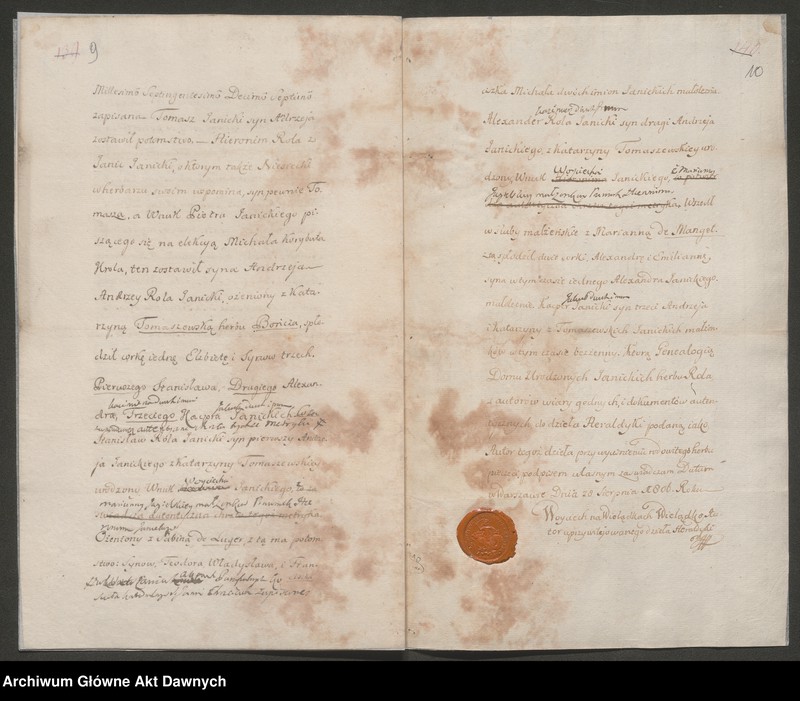 image.from.unit.number "Janicki vel Jagnicki h. Rola. Tablica genealogiczna. Notatki do genealogii."