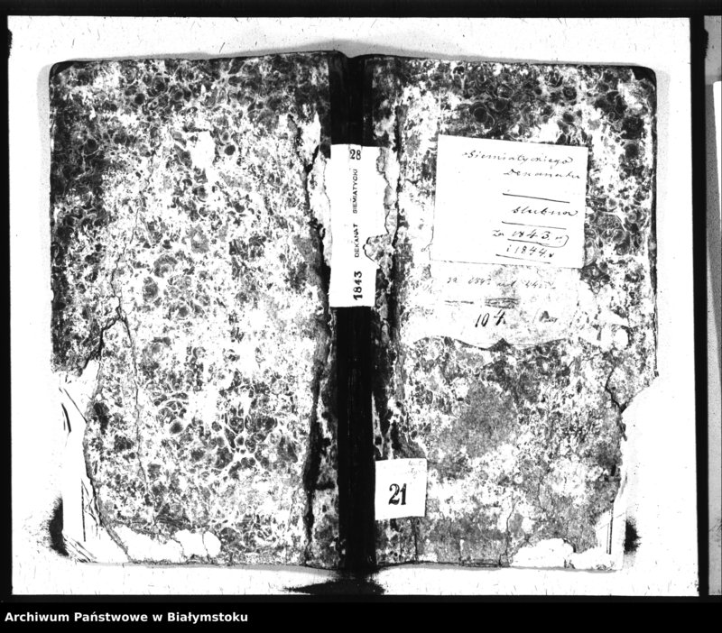 Obraz 2 z jednostki "Extrakty z metryk ślubów kościołów parafialnych w: Siemiatyczach, Ostrożanach, Dołubowie, Sadach, Niemirowie, Mielniku, Dziadkowicach"