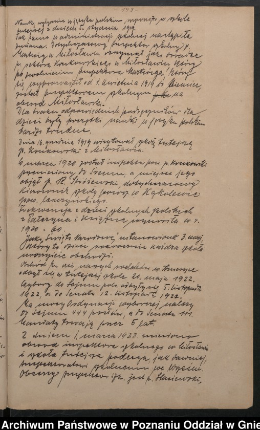 Obraz 1 z kolekcji "Repolonizacja szkolnictwa wielkopolskiego w okresie 1918 – 1919111"