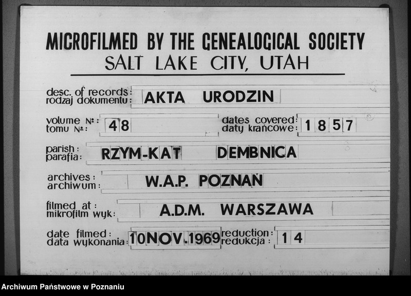Obraz 1 z jednostki "Duplikat baptisatorum"