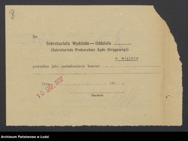 Obraz 10 z jednostki "Osiarz Haufstädter, Moszek Beniamin Zalcman- sprzedaż drzewa budulcowego i stolarskiego"