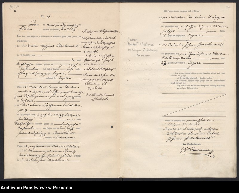 Obraz 19 z jednostki "Księga miejscowa małżeństw [Rejestr główny małżeństw]"