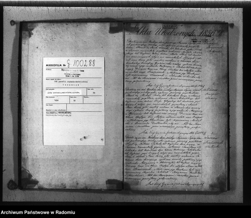 image.from.unit.number "Duplikat Urodzonych, Zaślubionych i Zmarłych w parafii Cerekiew z roku 1856"